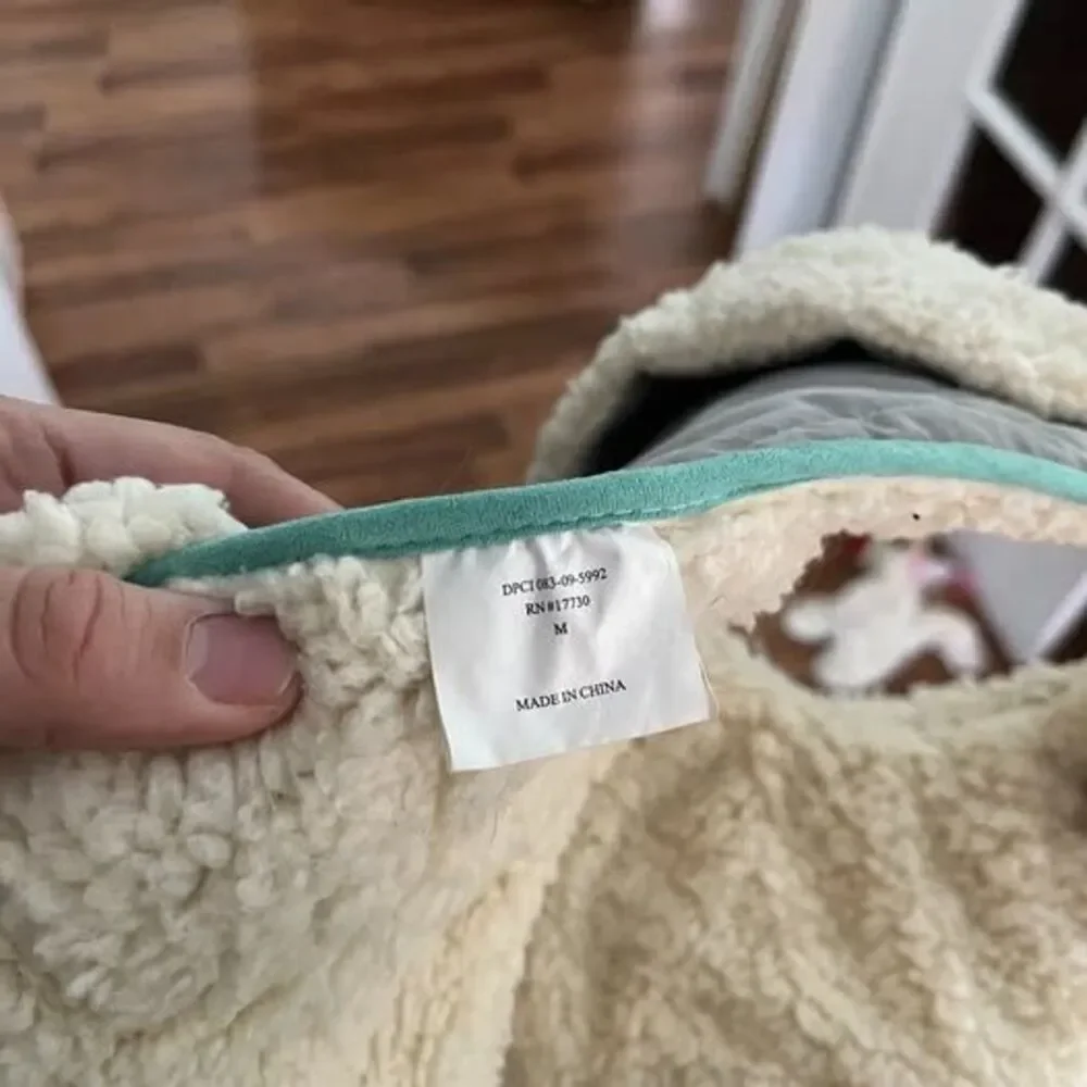 Quilted Sherpa-Lined Dog Vest M